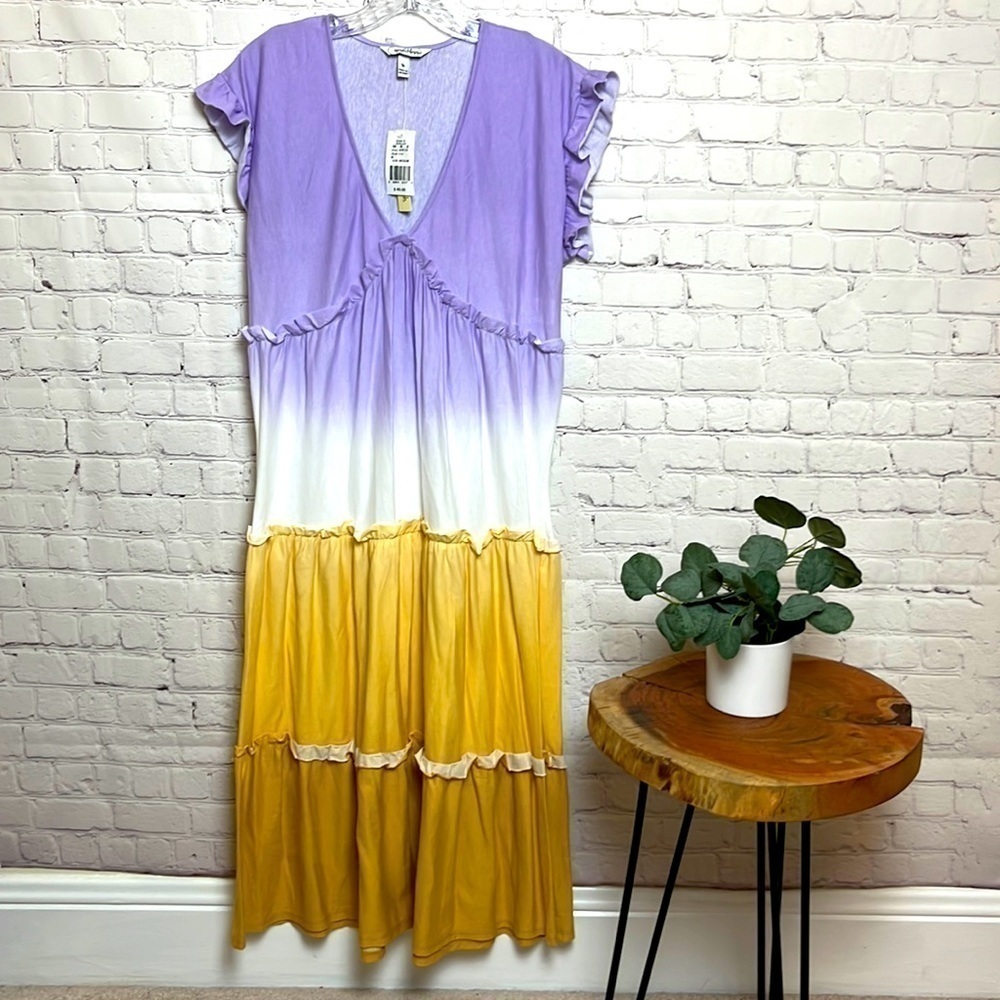 Speechless Ombre Mini Ruffle Dress